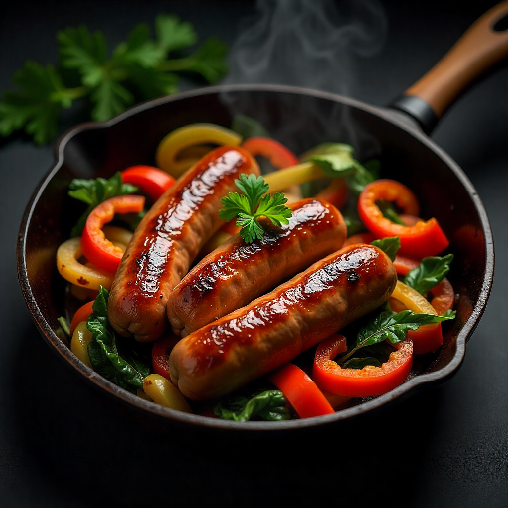 Savory Italian Sausage and Pepper Skillet with Greens